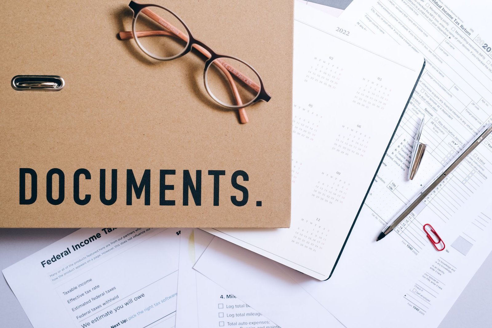 Documents and a calendar used to prepare a VA equitable relief submission